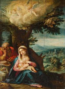 Christoph Schwarz (Ingolstadt, 1548 – Monaco di Baviera, 1592), Riposo durante la fuga in Egitto